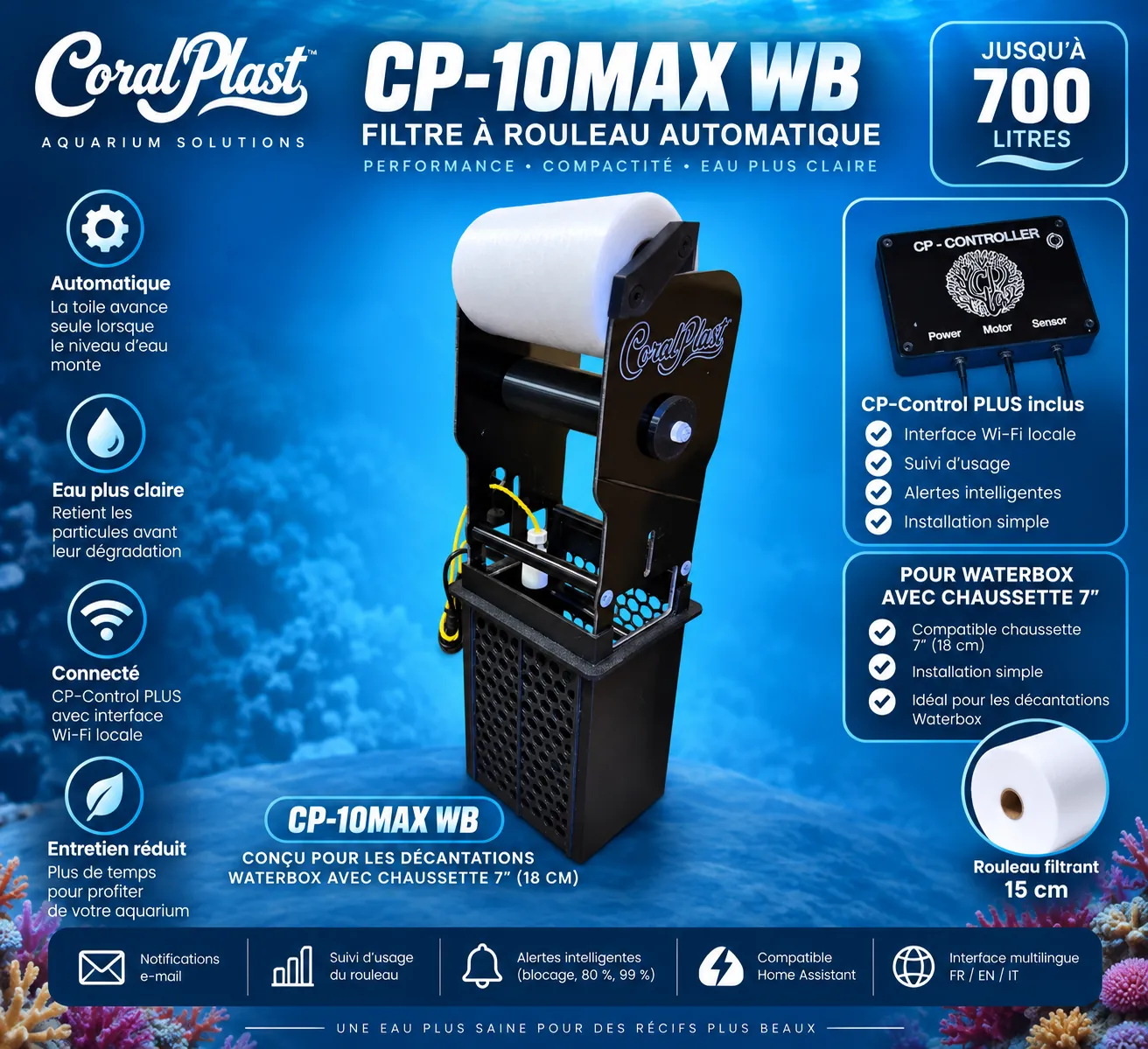 CP-10MAX - WB - pour Waterbox et chaussette de 18Cm